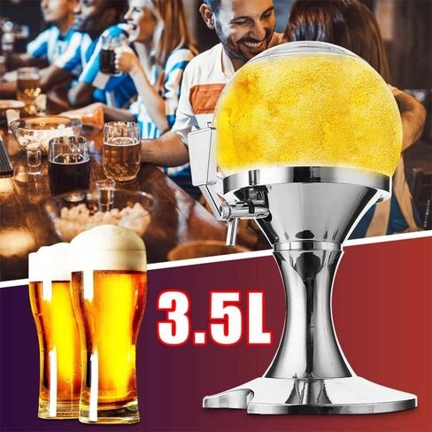 3.5 Liters Beer Dispenser Tower Bottle Party Wine Beer Water Juice Beverage Tabletops Home Bar Drinking Container Pourer in Kuwait