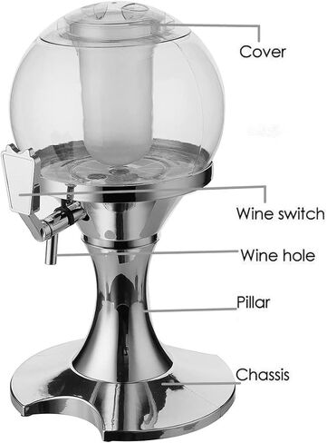 3.5 Liters Beer Dispenser Tower Bottle Party Wine Beer Water Juice Beverage Tabletops Home Bar Drinking Container Pourer in Kuwait