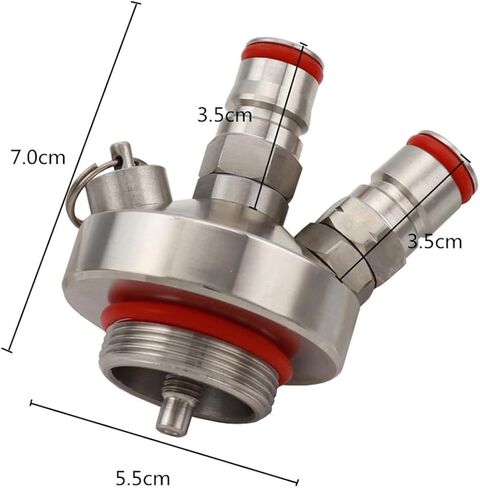 Double Ball Lock Post Stainless Steel Beer Growler Spear Dispenser Tap with 30cm Hose Tube for 2L/3.6L/4L/5L/10L Mini Keg in Kuwait