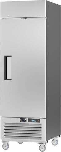 VEECOOL Commercial Refrigerators Upright WiFi Enabled, 27" One Section Solid Door Reach in Refrigerator with Right-Hinged Door, 23 cu.ft. Capacity, Stainless Steel, Fan Cooling, ETL&ETL Sanitation in Kuwait