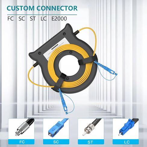 كابل حلقة الألياف SC UPC إلى موصلات LC UPC OTDR صندوق كابل الإطلاق متعدد الأوضاع MM OM3 ألياف 50/125um لمسافة 500 متر مزيل المنطقة الميتة من الألياف البصرية المستخدم مع OTDR البصري in Kuwait