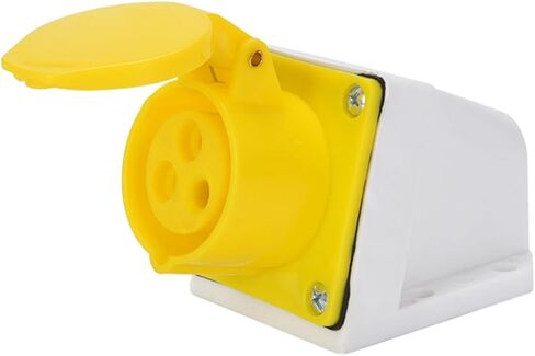 IP44 4H 110V Yellow Industrial Plug 3P 16A Socket Connector Male Female Butt Aviation Coupler | 013-4h,32A-KL4-4B in Kuwait