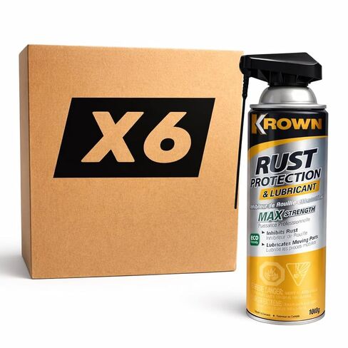 Krown Rust Control, T40, Rust Protection & Lubricant, Corrosion Protection, Metal Surface Penetrent, Marine, Home, Industrial 14oz (6) in Kuwait
