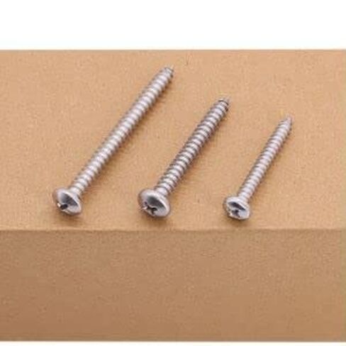 #14 x 1-3/8" Pan Head Phillps Drive Self Tapping Screws, 304 Stainless Steel, Round Head Sheet Metal Tek Screws, 30 PCS in Kuwait