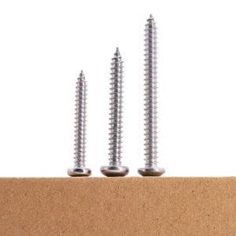 #14 x 1-3/8" Pan Head Phillps Drive Self Tapping Screws, 304 Stainless Steel, Round Head Sheet Metal Tek Screws, 30 PCS in Kuwait
