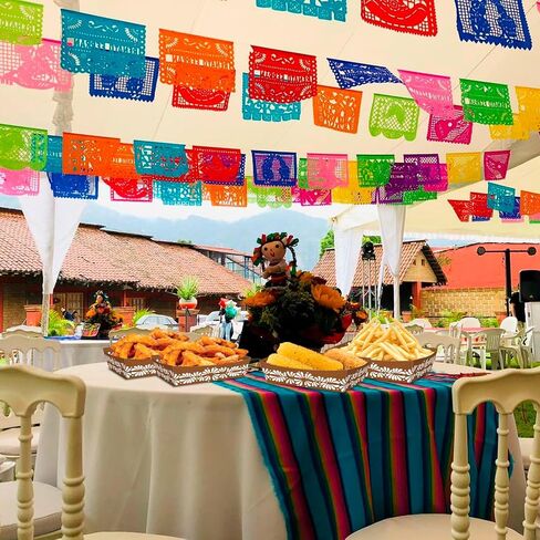 لا حاجة للطي، 50 حزمة 2 رطل من Cielito Lindo لتزيين الحفلات، صواني الوجبات الخفيفة المكسيكية Platos De Barro Mexicanos Terracotta Clay Pottery، صواني للاستعمال مرة واحدة، حاوية طعام Nacho Popcorn للحفلة المكسيكية in Kuwait