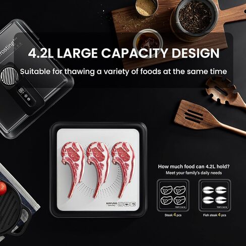 BBQ Defrosting Tray defrosting Tray for Frozen Meat, Safe Constant Temperature Meat Thawer - Non Stick Easy to Clean Kitchen Gadge in Kuwait