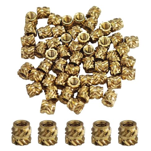 60PCS M4 x 8 x 6mm Threaded Insert Nuts, Heat Set Inserts for 3D Printing Components and Plastic Parts Assembly in Kuwait