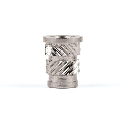 E-Z LOK Threaded Inserts for Plastic, M5-0.8, Straight, Flanged, Stainless Steel Threads, Heat-Stake Installation, Pack of 25, FL-M50-HI-CR in Kuwait