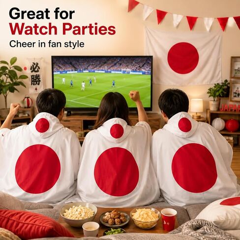 Japan World Soccer Game 2026 Fan Essentials Kit One Size National Cape (3x5 Ft) Flag Soccer Support Wear for Game Day Stadium Party Outdoor Fan Decor in Kuwait