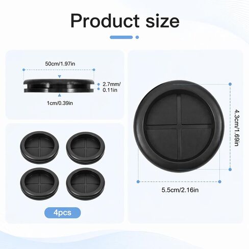 4 Pcs Rubber Grommets, Rubber Grommets for Wiring Firewall Rubbers Grommet 1-11/16" ID 2 Inch-Grommet Firewall Grommet Double-Sided Rubbers Plugs for Firewalls Cable Wire Protecting in Kuwait