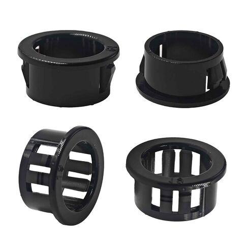 30PCS Black Snap Bushing Grommet 1"(25mm) Mounting Diameter, Nylon Cable Hole Grommets for Electrical Wiring, Snap-in Locking Wire Cord Hose Tubing Protectors in Kuwait