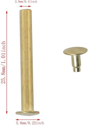 10PCS 25mm Gold Metal Folding Fan Shaft Rivet Suitable for DIY Handmade Bamboo Paper Dried Flower Fan Accessories in Kuwait