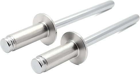 NACX 3/16" x 1/2" مسامير ألومنيوم عمياء، 5 × 13 مم، 75 قطعة (فضي) in Kuwait