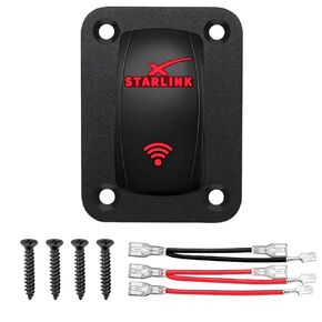 لوحة مفاتيح Starlink Rocker متوافقة مع Starlink Mini/GEN1/GEN2/GEN3، 12V/24V مقاوم للماء SPST 5 دبوس تشغيل/إيقاف مفتاح التبديل، التحكم في إشارة طبق الأقمار الصناعية للمركبات الترفيهية والقوارب والشاحنات والسيارات والمركبات (أزرق) in Kuwait