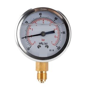1pc 1/4 Radial Pressure Gauge Oil Filled Vacuum(0-4Bar) in Kuwait