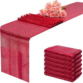 12x108 بوصة الذهب الترتر الجدول عداء سباركلي بريق الجدول البياضات 6 حزم لزينة الحفلات الزفاف عيد ميلاد الطفل دش الخطوبة الذكرى السنوية in Kuwait