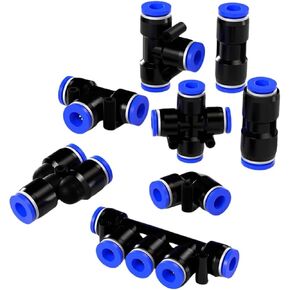 1Pcs T/Y/L/Straight Type Pneumatic Push In Fittings For Air/Water Hose And Tube Connector 4 To 16mm PM(10mm) in Saudi Arabia