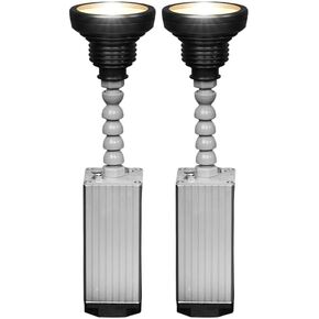 نقطة تكبير رصاصة احترافية من رشا - 10 وات LED أبيض دافئ، 2800 كلفن، تكبير يدوي 3 درجات - 15 درجة، وقت تشغيل 18 ساعة، جهاز تحكم عن بعد بالأشعة تحت الحمراء، معقوفة، قاعدة مغناطيسية، خفيف الوزن صغير الحجم (عبوة من 2) in Kuwait