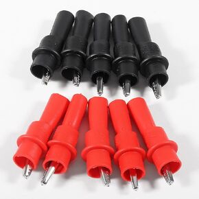 10Pcs Multimeter Push on Alligator Clips Set Threaded Slide-On Insulated Crocodile Clamps for Electrical Testing in Kuwait