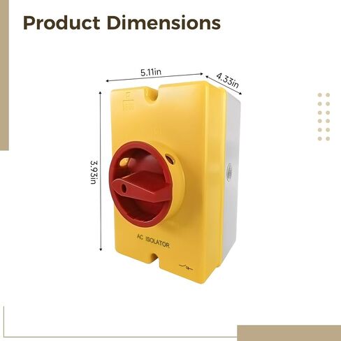 مفتاح فصل التيار المتردد، 4P 690Vac 32A، صندوق فصل خارجي مقاوم للطقس Ip65، مع قفل حزام دوار، مفتاح عازل التيار المتردد مع غلاف كمبيوتر مثبط للهب ومقبض قابل للقفل in Kuwait