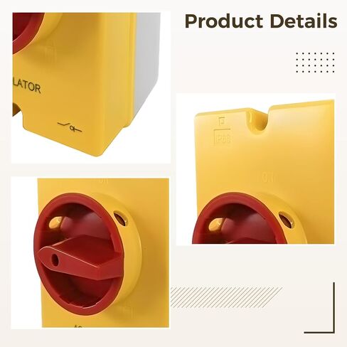 مفتاح فصل التيار المتردد، 4P 690Vac 32A، صندوق فصل خارجي مقاوم للطقس Ip65، مع قفل حزام دوار، مفتاح عازل التيار المتردد مع غلاف كمبيوتر مثبط للهب ومقبض قابل للقفل in Kuwait