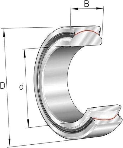 1pcs GE40UK-2RS GE40 40X62X28X22 Seal Radial Spherical Plain Bearing Joint in Saudi Arabia