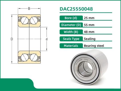 DAC25550048 25X55X48 Wheel Bearing HUB Bearings Angular Contact Ball in Saudi Arabia