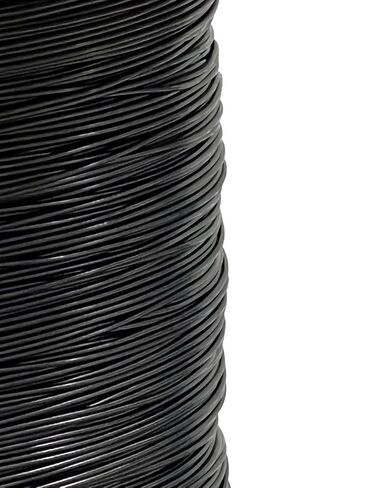 3/32 "إلى 3/16" نايلون -6 مطلي باللون الأسود غير الشفاف كابل مجلفن 7x7 سلك حبل حبلا للاستخدام الخارجي والبحري، التصميم الداخلي، المهام الحاملة، مشاريع DIY، إلخ. - 250 قدم in Kuwait