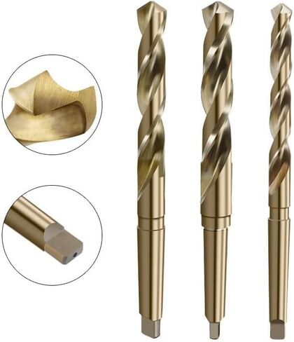 Twist Drill Bit, 1Pc M35 HSS-Co Cobalt Taper Shank Drill Bit, 14-60mm Spiral Flute Twist in Kuwait