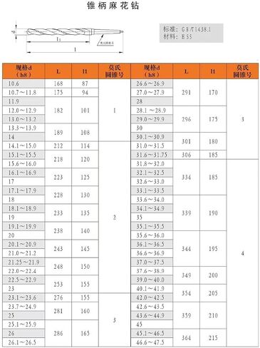 Twist Drill Bit, Morse Taper Shank Drill Bit 1Pcs, D12.2-40mm Twist for Metal Hole Cutting in Kuwait