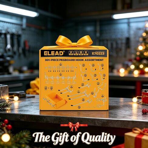 ELEAD 301-Piece Pegboard Hooks Kit, Peg Board Organizer Accessories with Bins for Organizing Various Tools, Fit 1/8 or 1/4 inch Pegboard for Hanging Storage, Garage, Workshop & Craft Room in Kuwait