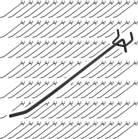 24 Pcs 1/2 in 3 Way PVC Fitting Pipe Heavy Duty PVC 3 Way Side Outlet Elbow | 80 Pcs 4 Inch Black Pegboard Hooks Metal Heavy Duty 1/8" and 1/4" Peg Hook in Kuwait