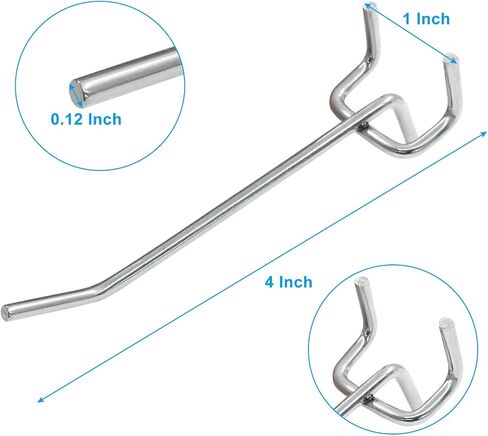 Hitefu 100 Pcs 4 Inch Stainless Steel Pegboard Hooks for Hanging, Shelving Display Hooks,Peg Wall Hooks for Garage, Storage & Organizer in Kuwait