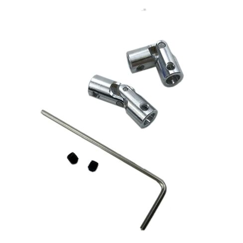 1 PCS Universal Steering Shaft, D7.4mm x L23.7mm Universal Joint 61903 Coupling 4mm to 4mm, Coupling Gear Toy Accessories Joint Shaft Coupling in Saudi Arabia