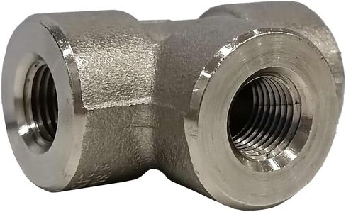 1/2" NPT Female Thread Equal Tee, Carbon Steel A105 Forged Pipe Fitting, 6000 PSI in Saudi Arabia