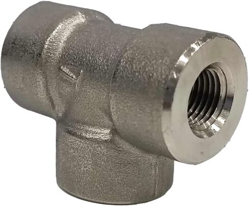 1/2" NPT Female Thread Equal Tee, Carbon Steel A105 Forged Pipe Fitting, 6000 PSI in Saudi Arabia