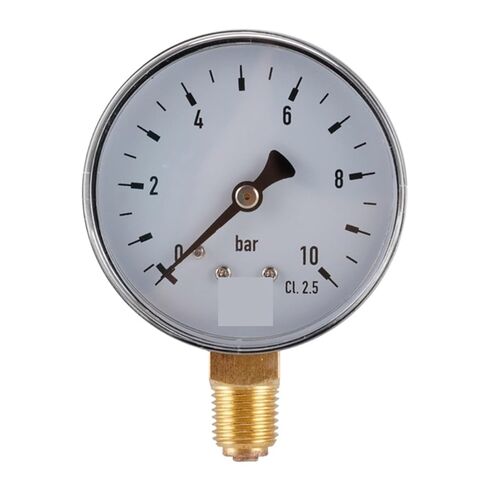 1pc Pressure Gauge Stainless Steel+Copper 1/4 NPT Thread Water Pressure Meter 60mm 0-10 bar for Air Water Oil in Saudi Arabia