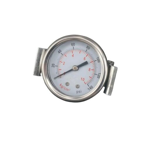 1pcs 50mm Face 0-140 PSI Air Compressor Pressure Gauge Axial Mount with Bracket G1/4" Pneumatic Part in Kuwait