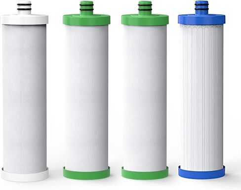 Waterdrop TST-UF Replacement Water Filter, 1-Year Replacement Pack, 4 Filters (2 x P1, 1 x U2, 1 x C3), Replacement for Waterdrop TST-UF & TST-B 3-Stage Under Sink Water Filtration System in Kuwait
