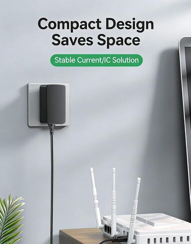 18V 1A AC DC Power Supply Adapter - 18W US Wall Charger with 5.5x2.1mm & 5.5x2.5mm DC Plugs, 6ft Long Cord, Universal Compatibility for 18Volt 0.1A-1A (100mA-1000mA) Devices, Center Positive in Kuwait