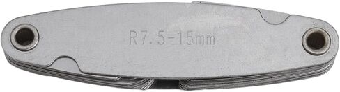 radius gauge measuring tool with plate fillet gauge for accurate thread pitch and tooth angle checking in mechanical parts (R7.5-15) in Kuwait