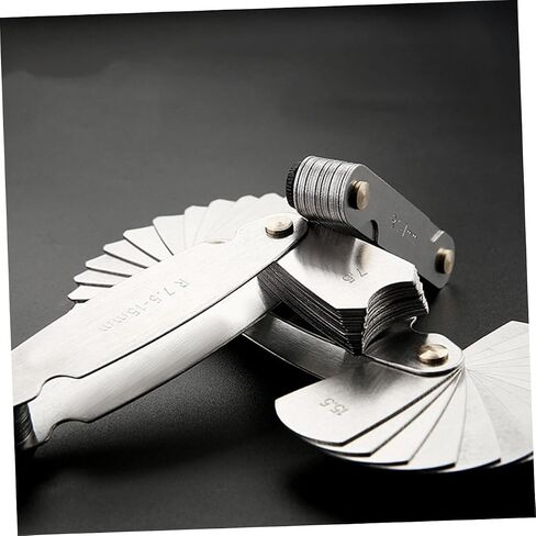 2pcs Stainless Steel Radius Gauge High Hardness Measuring Tool for Convex Arc Ranges Precision for Machinists and Die Makers in Kuwait