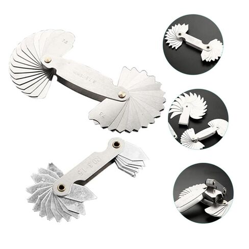 2pcs Stainless Steel Radius Gauge High Hardness Measuring Tool for Convex Arc Ranges Precision for Machinists and Die Makers in Kuwait