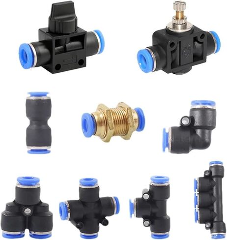 10Pcs Pneumatic Fittings Quick Connector Air Hose Tube Connectors Plastic PP 4mm 6mm 8mm 10mm 12mm Push Into(Use 10mm hose) in Saudi Arabia