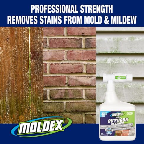 Moldex® Instant Outdoor Cleaner with Bleach, 64 oz Hose End Sprayer, 2 Pack, Fast Acting Outdoor Surface Cleaner for Siding, Decks, Fences and Exterior Surfaces in Kuwait