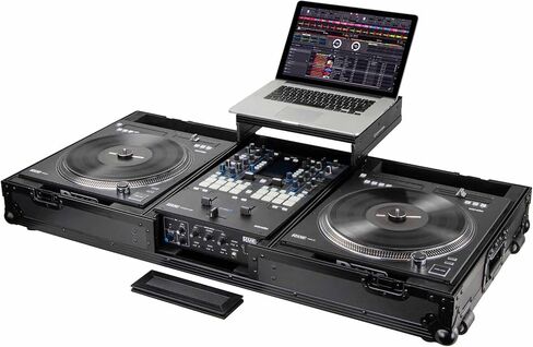 Black Low Profile Rane Twelve and Rane Seventy/Seventy-Two Coffin Flight Case with Glide Platform in Kuwait