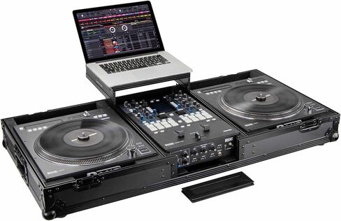 Black Low Profile Rane Twelve and Rane Seventy/Seventy-Two Coffin Flight Case with Glide Platform in Kuwait