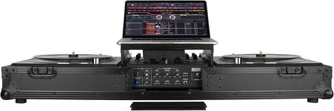 Black Low Profile Rane Twelve and Rane Seventy/Seventy-Two Coffin Flight Case with Glide Platform in Kuwait