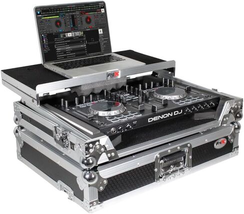 ProX XS-UXLT MK2 Universal Flight Style Road Case for Medium Size DJ Controllers with Sliding Laptop Shelf in Saudi Arabia